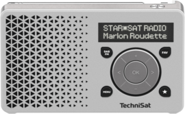 TechniSat DigitRadio 1 portable DAB+ en FM radio met  oplaadbare accu, wit-zilver