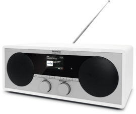 TechniSat DigitRadio 451 CD IR stereo houten wifi internetradio met CD, DAB+ en FM, wit