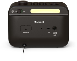 Pure Moment digitale DAB+ en FM wekker klok radio met Bluetooth, Coffee Black