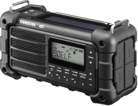 Sangean MMR-99DAB FM, DAB+ en Bluetooth nood radio met zonnepaneel en dynamo, Midnight Black