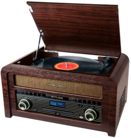 Muse  MT-115 DAB stereo intage muziekcenter met DAB+, FM, CD, USB, platenspeler en Bluetooth