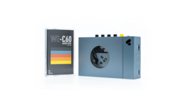 We Are Rewind Kurt draagbare oplaadbare stereo cassette speler met Bluetooth zender, blauw