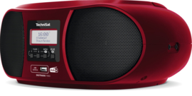 TechniSat DigitRadio 1990 stereo boombox met DAB+ Radio, FM, CD speler, USB en Bluetooth, rood