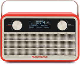 Nordmende Transita 120 oplaadbare draagbare DAB+ en FM radio, rood