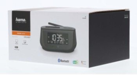 Hama DR36SBT stereo DAB+ en FM wekker radio met Bluetooth en oplaadfunctie, zwart