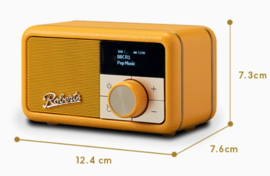Roberts Revival Petite mini DAB+ en FM radio met Bluetooth ontvangst, geel