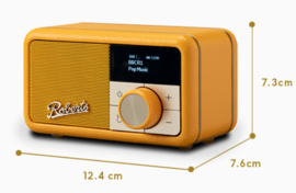 Roberts Revival Petite mini DAB+ en FM radio met Bluetooth ontvangst, geel, OPEN DOOS