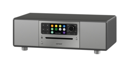 Sonoro Prestige stereo internetradio met DAB+, FM, CD, Spotify en Bluetooth, Matt Graphite - Silver