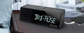 Muse M-172 DBT DAB+ en FM wekker klokradio met Bluetooth ontvangst