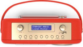 Nordmende Transita 130 retro oplaadbare draagbare DAB+ en FM radio met Bluetooth, rood