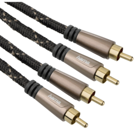 Hama hifi audiokabel 3 meter, dubbel tulp connectors