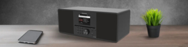Telestar Top 300 stereo radio met CD, DAB+, FM, Bluetooth, USB en Internet, zwart