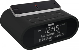 Imperial DABMAN d20 eenvoudige wekkerradio met DAB+ en FM radio, zwart