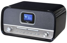 Soundmaster NMCDAB990 stereo retro DAB+ en FM radio met CD, Bluetooth en USB, zwart