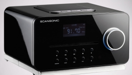Scansonic R5 FM radio met CD speler, zwart