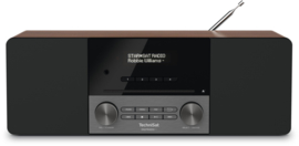 TechniSat DIGITRADIO 3 stereo tafelradio met DAB+ digital radio, FM, Bluetooth, CD-speler en USB, walnoot