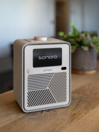 Sonoro Atron STEREO internetradio met DAB+, FM, Spotify en Bluetooth, Zand - Creme