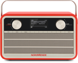 Nordmende Transita 121 IR oplaadbare draagbare internet, DAB+ en FM radio met Bluetooth, rood