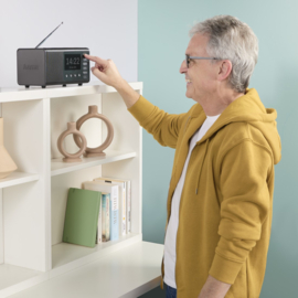 Hama DR1001BT eenvoudig te bedienen digitale radio met DAB+, FM, Bluetooth en dubbel alarm