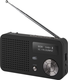 Imperial DABMAN 13 compacte DAB+ radio met FM en audio afspelen via USB en micro SD, zwart