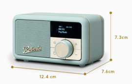 Roberts Revival Petite mini DAB+ en FM radio met Bluetooth ontvangst, Duck Egg