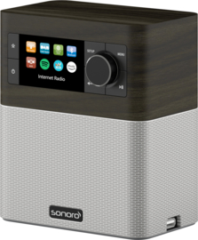 Sonoro STREAM internetradio met DAB+, FM, Bluetooth en USB, Bog Oak - Silver