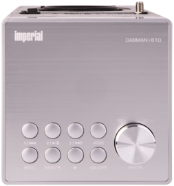 Imperial DABMAN i610 stereo 2.2 hybride internetradio met DAB+ en FM, USB en Bluetooth, zilvergrijs