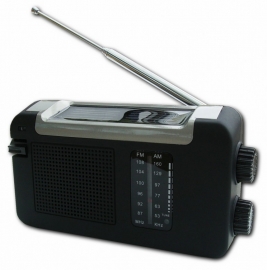 POWERplus Cheetah opwindbare AM / FM radio met zonnepaneel