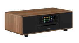 Sonoro Prestige X (2023 editie) SO-331 stereo internetradio met DAB+, FM, CD, Spotify en Bluetooth, walnoot - antraciet