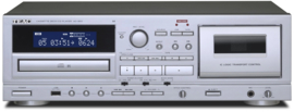 TEAC AD-850-SE hifi stereo cassette deck en CD en USB speler, zilver
