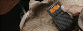 Sangean Pocket 800 (DT-800) robuuste AM en FM zakradio, zwart