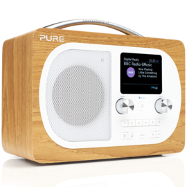 Pure Evoke H4 draagbare DAB+, FM en Bluetooth radio, eiken