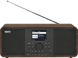 Imperial DABMAN i205 stereo hybride internetradio met DAB+ en FM en Bluetooth 5.0, walnoot