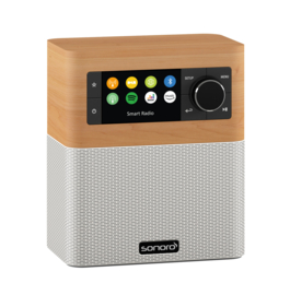 sonoro STREAM X internetradio met DAB+, FM, Bluetooth en USB, maple - white
