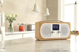 Pure Evoke H6 draagbare DAB+, FM en Bluetooth stereo radio, eiken