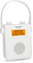 TechniSat DigitRadio 30 DAB+ en FM badkamer radio met Bluetooth ontvangst en oplaadbare accu, wit