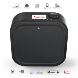 Hama DIR355BT onderbouw DAB+ en internet digitale radio met Spotify Connect, FM en Bluetooth, zwart