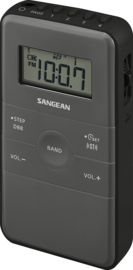 Sangean Pocket 140 (DT-140) oplaadbare AM en FM stereo zakradio, zwart