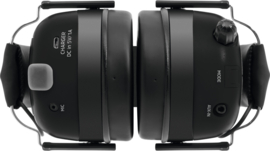 TechniSat Stereoman DAB+ OD stereo DAB+ en FM hoofdtelefoon bouwradio - gehoorbeschermer met ingebouwde accu, zwart