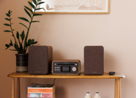 Pure Classic Stereo Mini microsysteem met DAB+ en FM radio met CD en Bluetooth, Zwart Walnoot