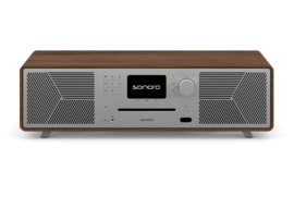 sonoro MEISTERSTÜCK II GEN.2 stereo hifi all-in-one muzieksysteem met CD speler - Walnut - Silver