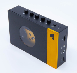 We Are Rewind Amy Back To Black draagbare oplaadbare stereo cassette speler met Bluetooth zender, zwart geel