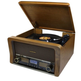 Soundmaster NR50 retro muzieksysteem, platenspeler, CD, DAB+, FM en USB