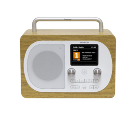 Noxon Eiger draagbare DAB+, FM en Bluetooth radio, eiken