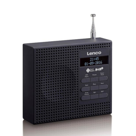 Lenco PDR-020 DAB+ en FM oplaadbare portable radio, zwart