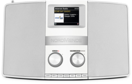 Nordmende Transita 400 stereo internet, DAB+ en FM radio, Spotify, Bluetooth, wit-zilver
