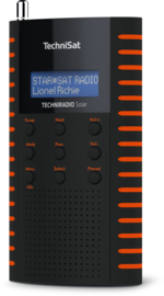 TechniSat TechniRadio Solar portable DAB+ en FM radio met ingebouwde zonnepaneel en oplaadbare accu, oranje