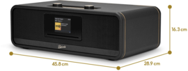 Roberts Revere 500 premium stereo audio systeem met internetradio, DAB+, FM, CD, USB, Spotify en Bluetooth
