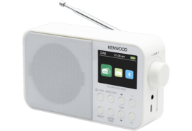 Kenwood CR-M30DAB oplaadbare draagbare radio met DAB+, FM en Bluetooth, wit
