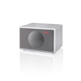 Geneva Model S Sound System met iPod / iPhone docking en FM, in zilver